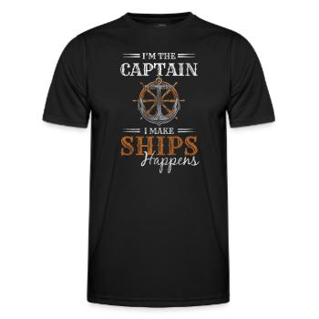Maquette Fabrication Eau Maritime - T-shirt sport Homme - noir - Devant - AI Model Male 178 dark (178cm)