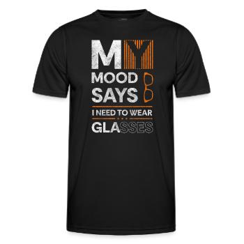 Étudiant Opticien en lunettes - T-shirt sport Homme - noir - Devant - AI Model Male 178 dark (178cm)