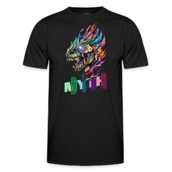 Fabelwesen - Das Unbekannte umarmen - Männer Funktions-T-Shirt - Schwarz - Vorne - AI Model Male 178 dark (178cm)