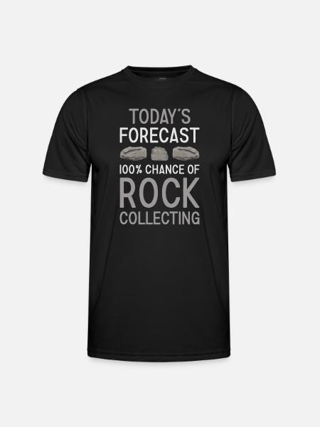 Rock Collector Prévisions du jour Collecte de roches - T-shirt sport Homme - noir