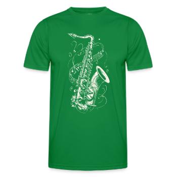 Saxophone - Men's Functional T-Shirt - kelly green - Front - AI Model Male 178 dark (178cm)