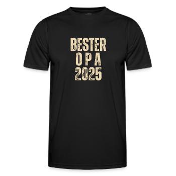 BESTER OPA 2025 - Männer Funktions-T-Shirt - Schwarz - Vorne - AI Model Male 178 dark (178cm)