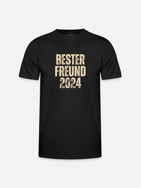 BESTER FREUND 2024 - Männer Funktions-T-Shirt - Schwarz
