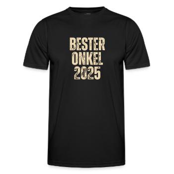 BESTER ONKEL 2025 - Männer Funktions-T-Shirt - Schwarz - Vorne - AI Model Male 178 dark (178cm)