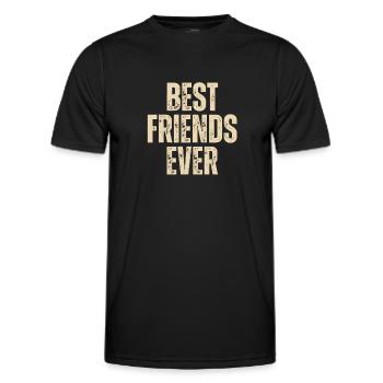 BEST FRIENDS EVER - Men's Functional T-Shirt - black - Front - AI Model Male 178 dark (178cm)