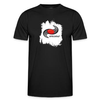 Frisbee Ultimate Frisbee DiscGolf Frisbee - Men's Functional T-Shirt - black - Front - AI Model Male 178 dark (178cm)