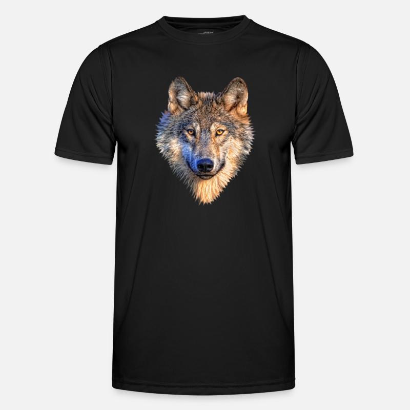 wolf - Men's Functional T-Shirt - black
