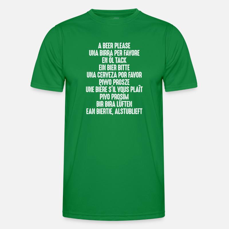 Bier Durst Pilsner Bierkasten Kneipe international Männer Funktions-T-Shirt
