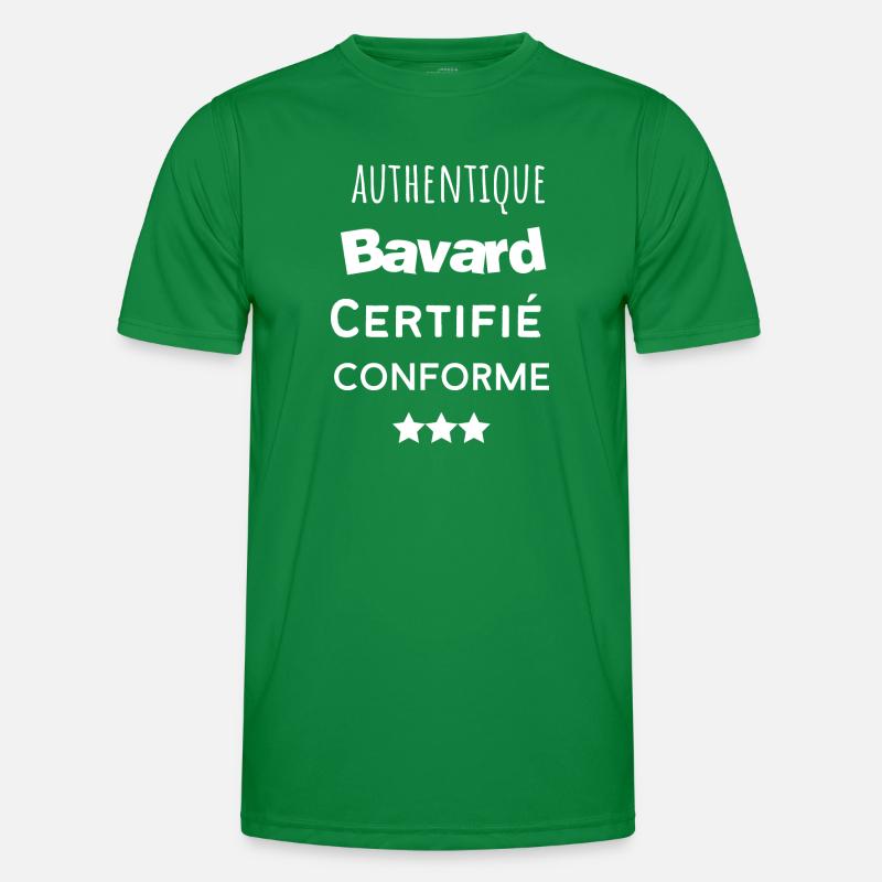 Authentique bavard certifié conforme humour T-shirt sport Homme