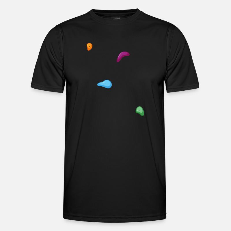 klettern bouldern boulderfelsen freiklettern - Männer Funktions-T-Shirt - Schwarz