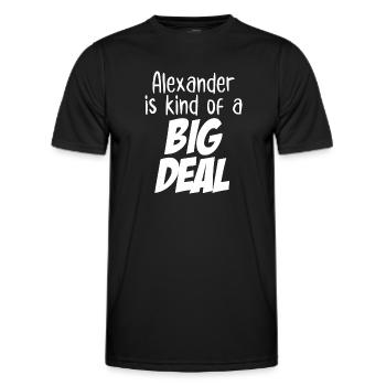 Alexander est un peu un gros problème - T-shirt sport Homme - noir - Devant - AI Model Male 178 dark (178cm)