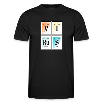 Virus - Periodensystem der Elemente - Männer Funktions-T-Shirt - Schwarz - Vorne - AI Model Male 178 dark (178cm)