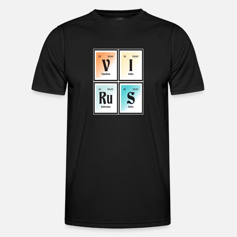 Virus - Periodic Table of Elements - Men's Functional T-Shirt - black