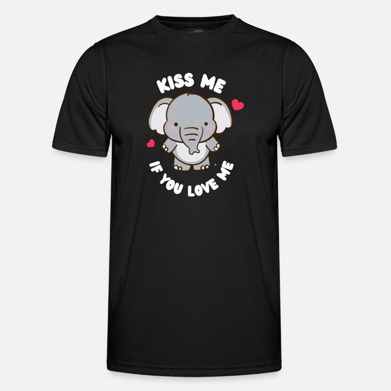 süßes Kinderdesign mit Elefant - Männer Funktions-T-Shirt - Schwarz