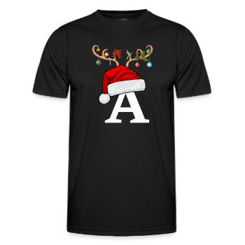 Brief an den Weihnachtshut - Männer Funktions-T-Shirt - Schwarz - Vorne - AI Model Male 178 dark (178cm)