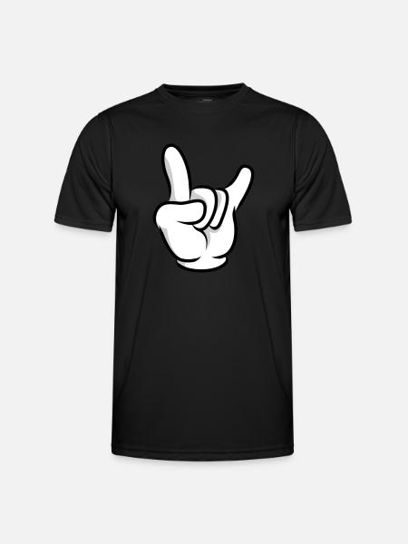 Hand icon - Men's Functional T-Shirt - black