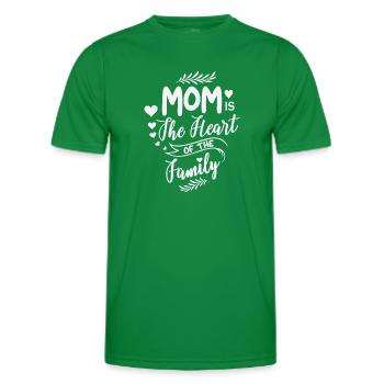 Die Mutter ist das Herzstück einer Familie - Männer Funktions-T-Shirt - Kelly Green - Vorne - AI Model Male 178 dark (178cm)