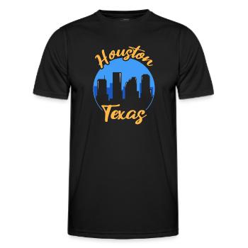 Un design de Houston, au Texas, pour les fiers résidents de Houston - T-shirt sport Homme - noir - Devant - AI Model Male 178 dark (178cm)