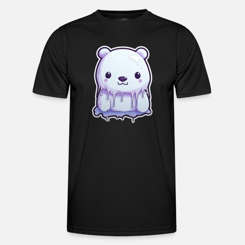 Süßer Eisbär Eis - Männer Funktions-T-Shirt - Schwarz