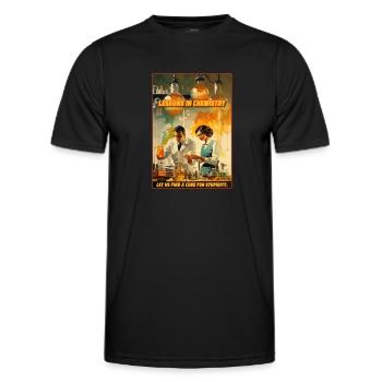 Leçons de chimie - T-shirt sport Homme - noir - Devant - AI Model Male 178 dark (178cm)