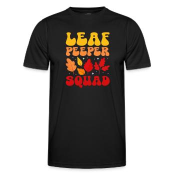 Leaf Peeper Squad Fall Season Leaf Collecting - Männer Funktions-T-Shirt - Schwarz - Vorne - AI Model Male 178 dark (178cm)