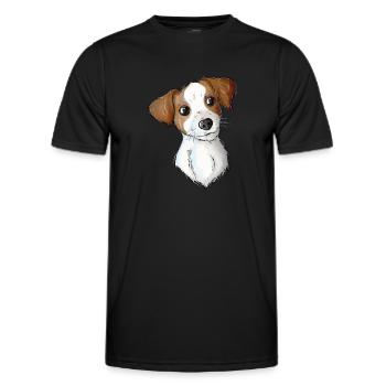 Jack Russell Pattern 2 2 - Männer Funktions-T-Shirt - Schwarz - Vorne - AI Model Male 178 dark (178cm)