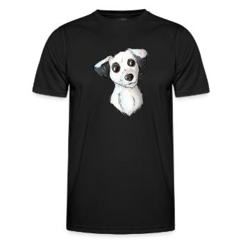 Jack Russell Pattern 6 - Männer Funktions-T-Shirt - Schwarz - Vorne - AI Model Male 178 dark (178cm)