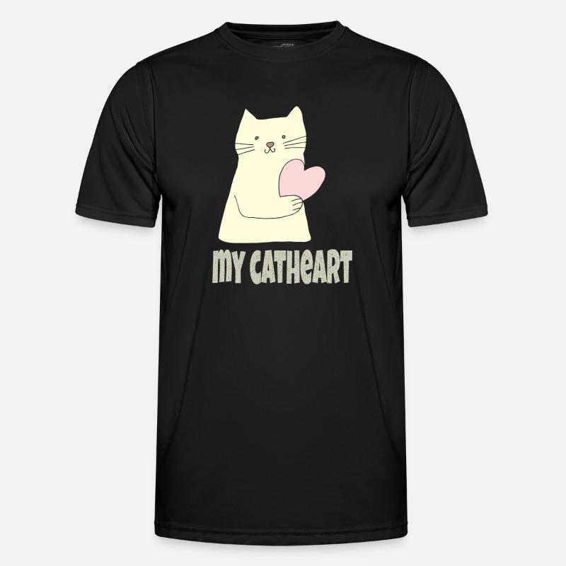 Mon cœur de chat T-shirt sport Homme