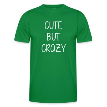 Cute but crazy - Cool Quote - Sweet but crazy - Men's Functional T-Shirt - kelly green - Front - AI Model Male 178 dark (178cm)