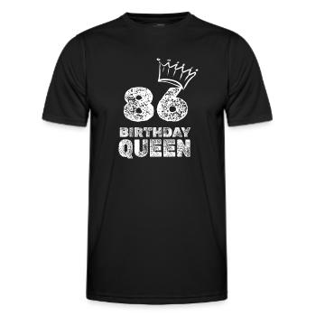 Age 86 - Men's Functional T-Shirt - black - Front - AI Model Male 178 dark (178cm)