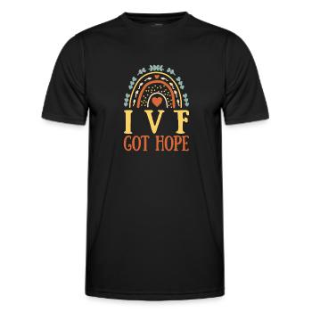 IVF Got Hope Künstliche Befruchtung Mama Geschenk - Männer Funktions-T-Shirt - Schwarz - Vorne - AI Model Male 178 dark (178cm)