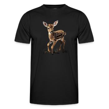 Forêt fauve Nature - T-shirt sport Homme - noir - Devant - AI Model Male 178 dark (178cm)