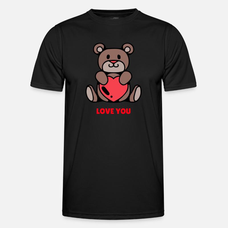 Liebe dich Bär Männer Funktions-T-Shirt