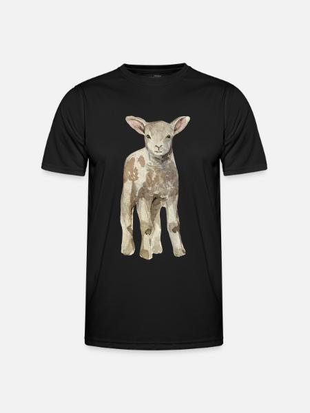 Mouton bébé - T-shirt sport Homme - noir