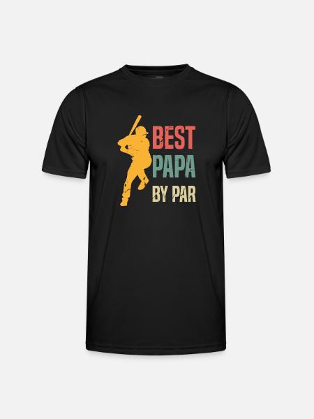 best papa by par - Men's Functional T-Shirt - black
