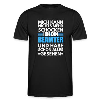 Fonctionnaire non choquable - T-shirt sport Homme - noir - Devant - AI Model Male 178 dark (178cm)