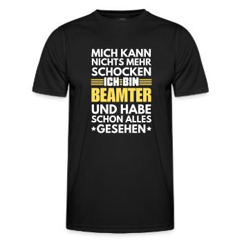 Fonctionnaire non choquable - T-shirt sport Homme - noir - Devant - AI Model Male 178 dark (178cm)