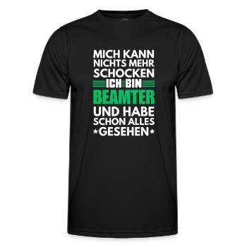 Officier non choquable - T-shirt sport Homme - noir - Devant - AI Model Male 178 dark (178cm)