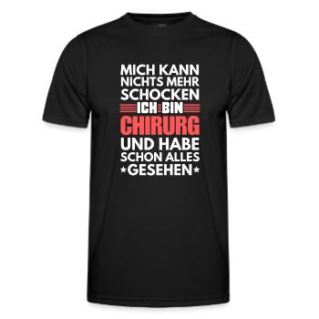 Nicht schockbarer Chirurg - Männer Funktions-T-Shirt - Schwarz - Vorne - AI Model Male 178 dark (178cm)