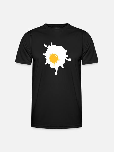 Fried egg - V2 - Men's Functional T-Shirt - black