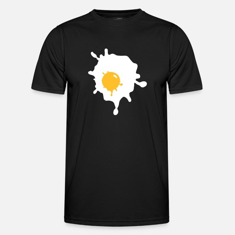 Fried egg - V2 - Men's Functional T-Shirt - black