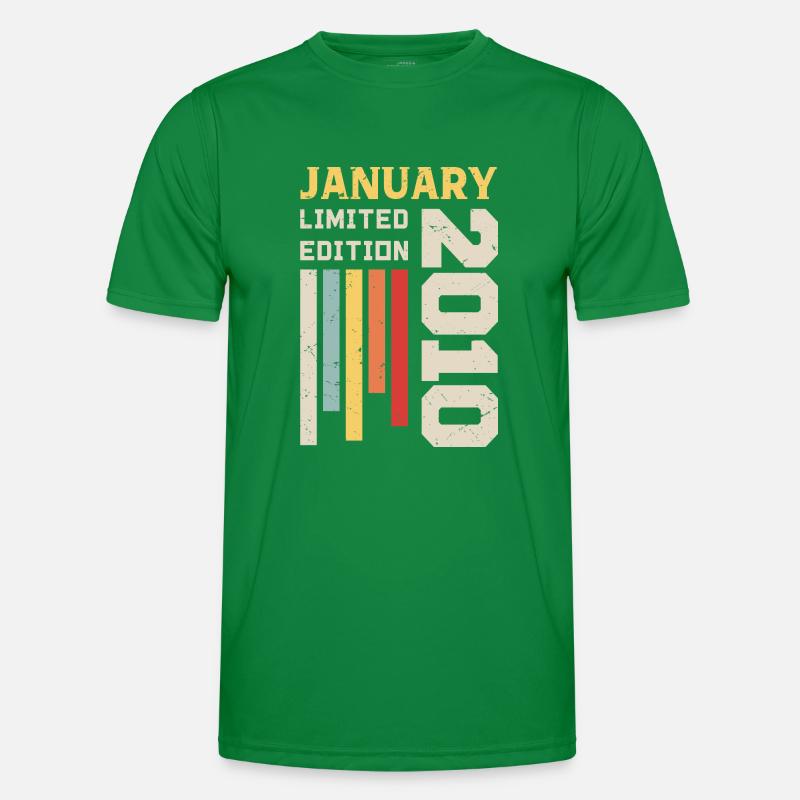 Januar 2010 - Januar 2010 Geburtstagsgeschenk Männer Funktions-T-Shirt