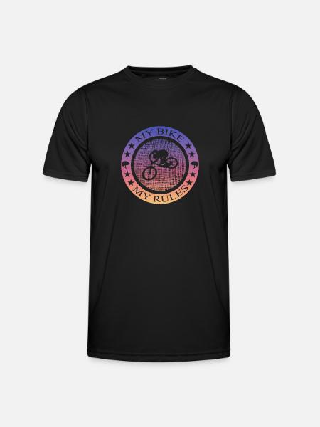 Fahrrad, biken, Bmx, Mtb - Männer Funktions-T-Shirt - Schwarz