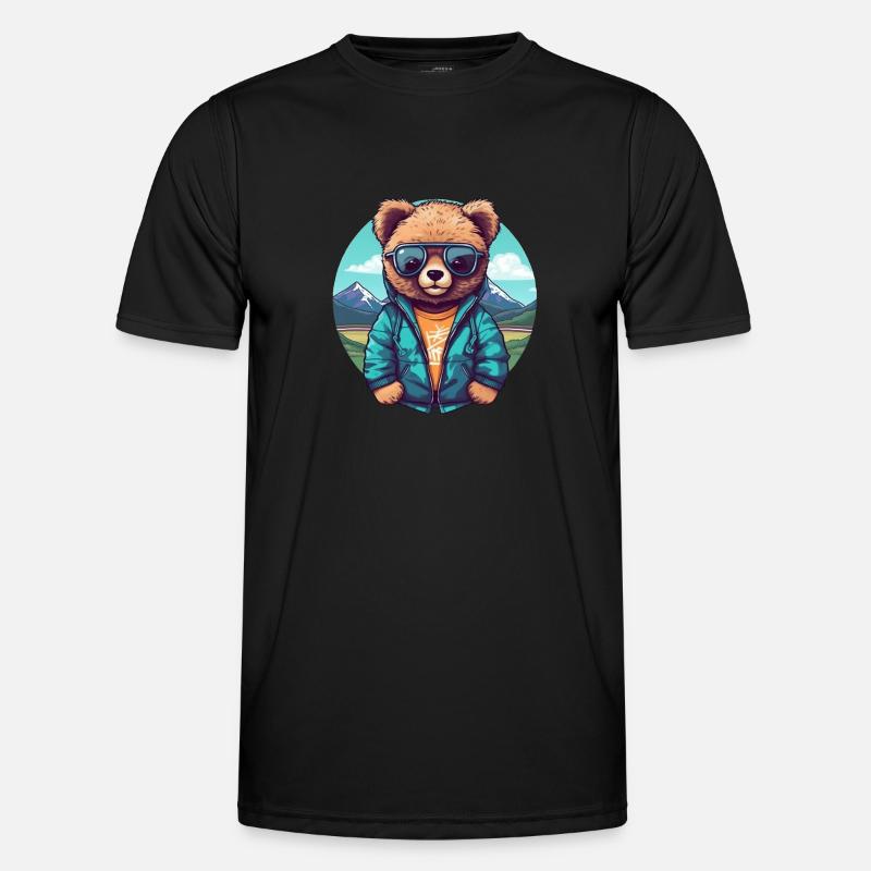 Cool bear - Men's Functional T-Shirt - black
