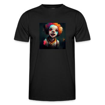Cute & Creepy - Clown Jack - Männer Funktions-T-Shirt - Schwarz - Vorne - AI Model Male 178 dark (178cm)