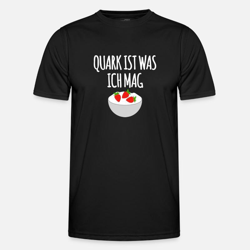 Quark with strawberries - Men's Functional T-Shirt - black