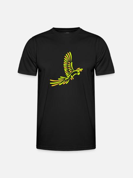 Papagei - Männer Funktions-T-Shirt - Schwarz