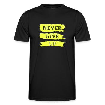 Ne jamais abandonner 2 - T-shirt sport Homme - noir - Devant - AI Model Male 178 dark (178cm)
