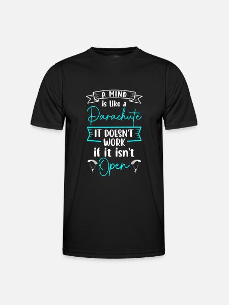Paragliding Adrenaline Airplane Aviation - Men's Functional T-Shirt - black