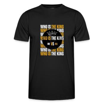 Qui est le roi ? Moi contre Tout Qui est le roi? - T-shirt sport Homme - noir - Devant - AI Model Male 178 dark (178cm)